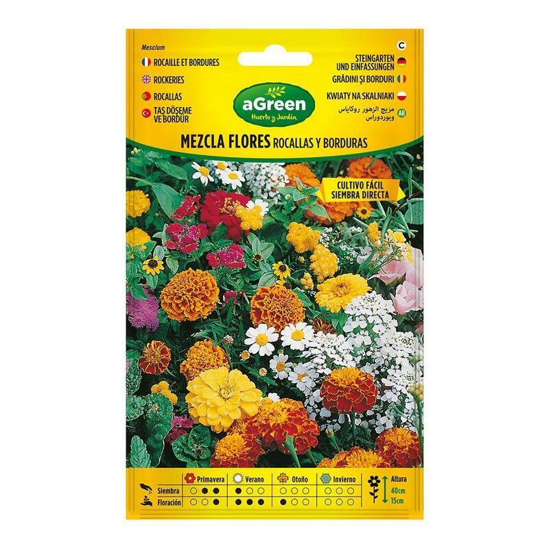 Pack De 10 Unidades - Sobre Con Semillas De Flores Mezcla Rocallas Y Borduras