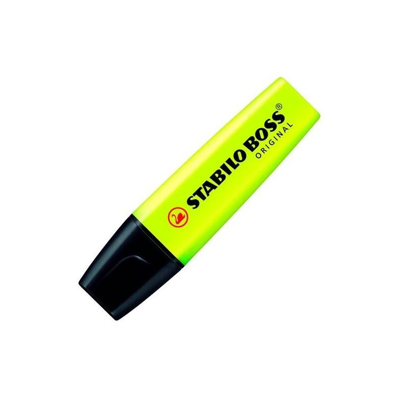 Pack De 10 Unidades Stabilo Marcador Fluorescente Boss Original Amarillo