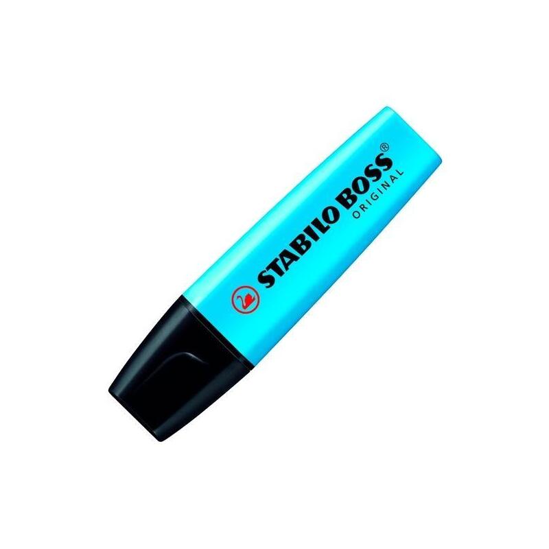 Pack De 10 Unidades Stabilo Marcador Fluorescente Boss Original Azul
