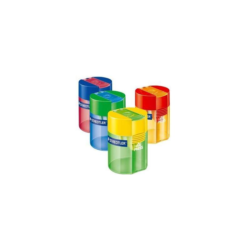 Pack De 10 Unidades Staedtler Afilalápices 511 Depósito Transparente Colores Surtidos