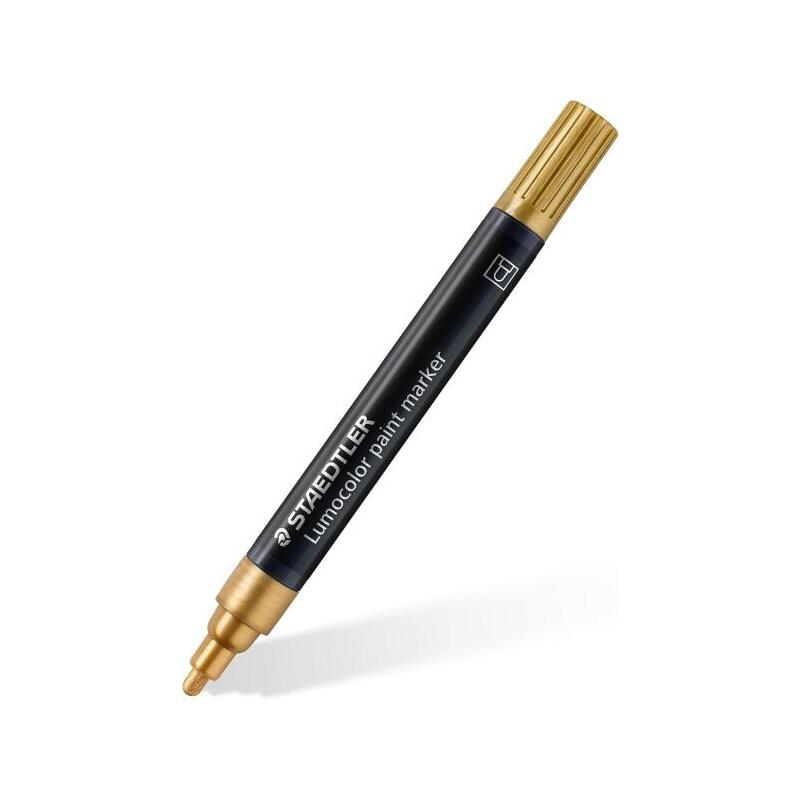 Pack De 10 Unidades Staedtler Lumocolor 349 Marcador Acrilico Permanente - Trazo 2.4 Mm Aprox - Tinta Base De Agua -
