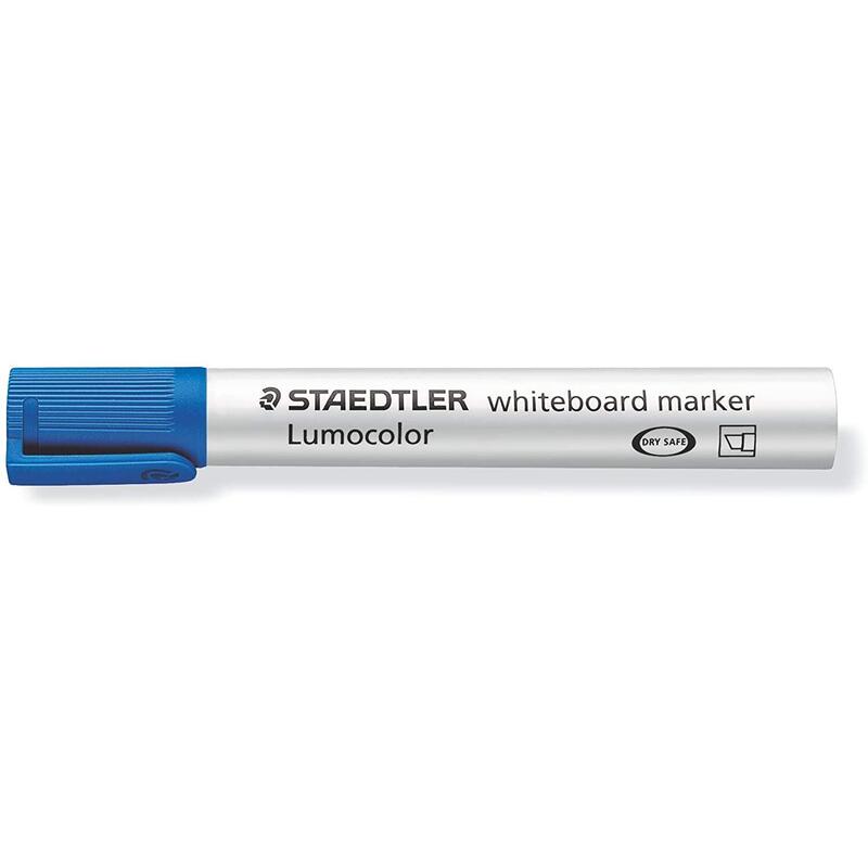 Pack De 10 Unidades Staedtler Lumocolor 351 Marcador Para Pizarra Blanca - Punta Biselada 2 - 5mm Aprox - Secado Rapido - Color Azul