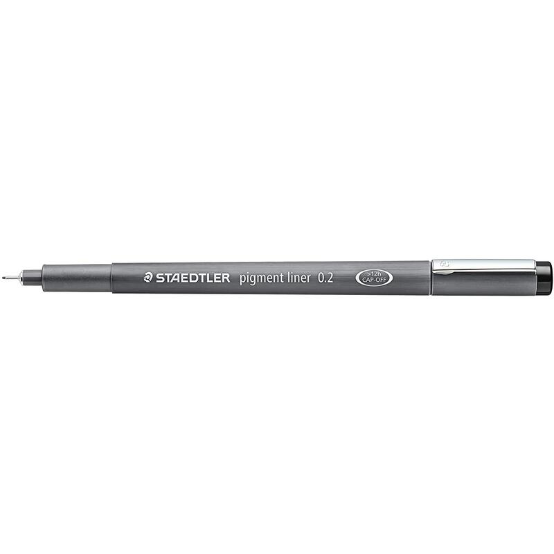 Pack De 10 Unidades Staedtler Pigment Liner 308 Rotulador Calibrado - Trazo 0.2mm - Secado Rapido - Color Negro
