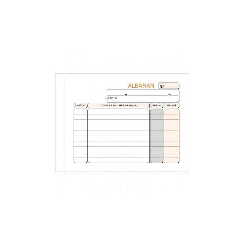 Pack De 10 Unidades Talonario Albaranes Octavo Apaisado Duplicado Autocopia
