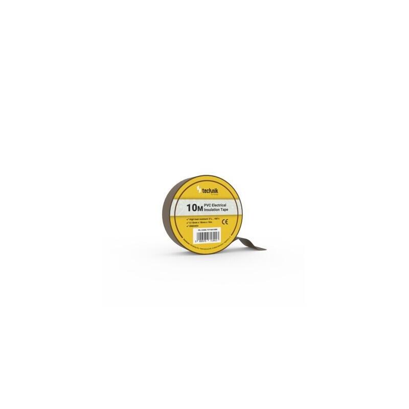 Pack De 10 Unidades Technik Cinta Aislante Pvc 0.13x18mm 10 Metros Marron 10 Uds