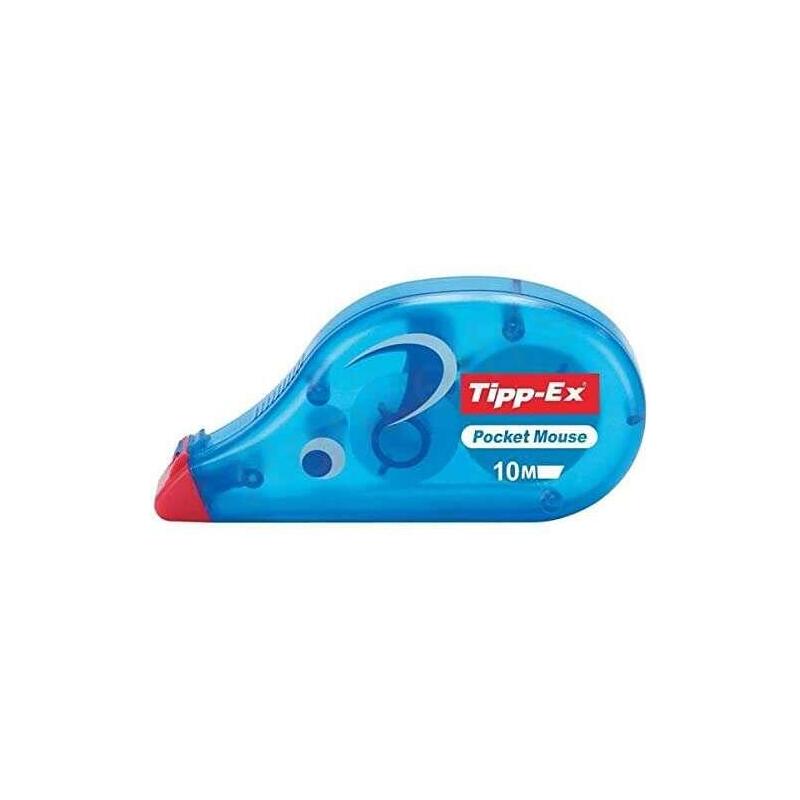 Pack De 10 Unidades Tipp-Ex Pocket Mouse Cinta Correctora 4.20mm X 10m - Resistente - Escritura Instantanea - Capuchon