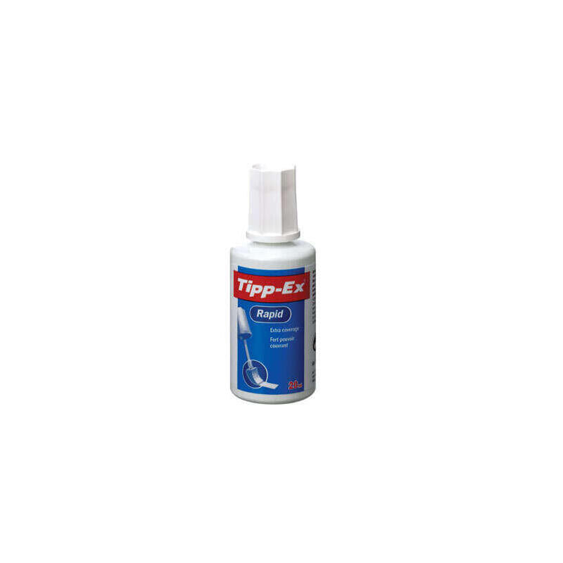 Pack De 10 Unidades Tipp-Ex Rapid Liquido Corrector 20ml - Formula De Secado Rapido - Aplicador De Espuma