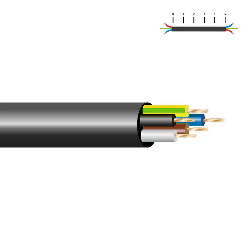 Pack De 100 Metros - Manguera Acrilica 5x1,5mm Negra Euro/Mts