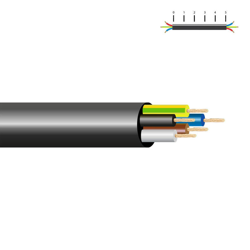 Pack De 100 Metros - Manguera Acrilica 6x1mm Negra Euro/Mts