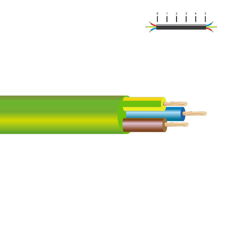 Pack De 100 Metros - Manguera Libre De Halógenos Verde 3x1,5mm Euro/Mts