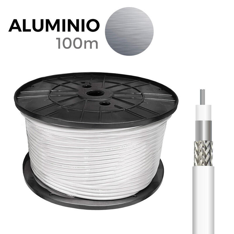 Pack De 100 Unidades - Cable Coaxial Apantallado Aluminio Edm Euro/M