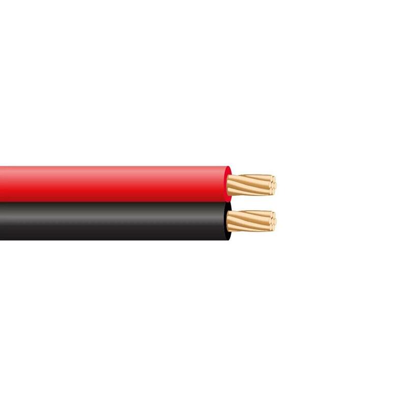 Pack De 100 Unidades - Cable Paralelo Rojo Y Negro Audio 2 X 1,00 Mm Euro/M