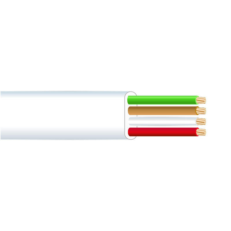 Pack De 100 Unidades - Cable Telefonico Plano 4 Vias Blanco Edm Euro/M