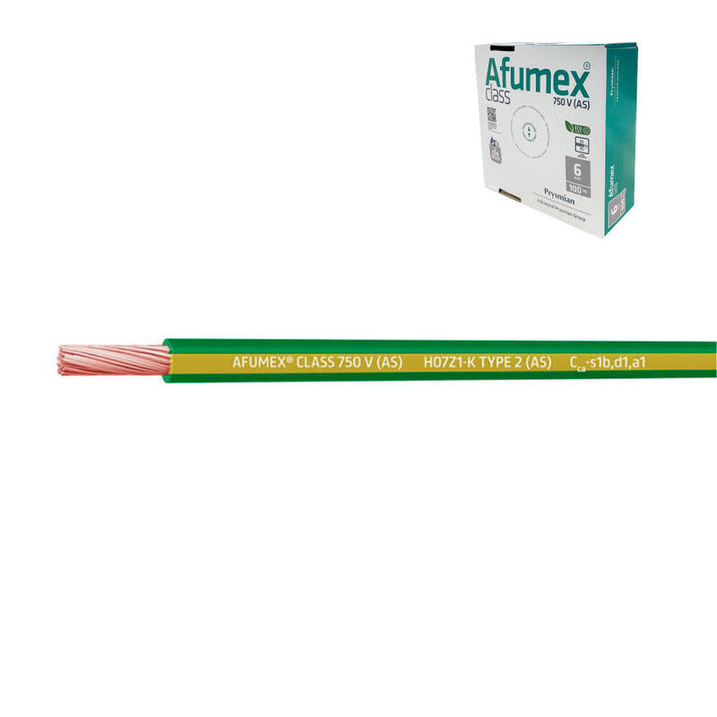 Pack De 100 Unidades - Cablecillo H07z1-K(As) 4,0 Mm² Amarillo/Verde Euro/M