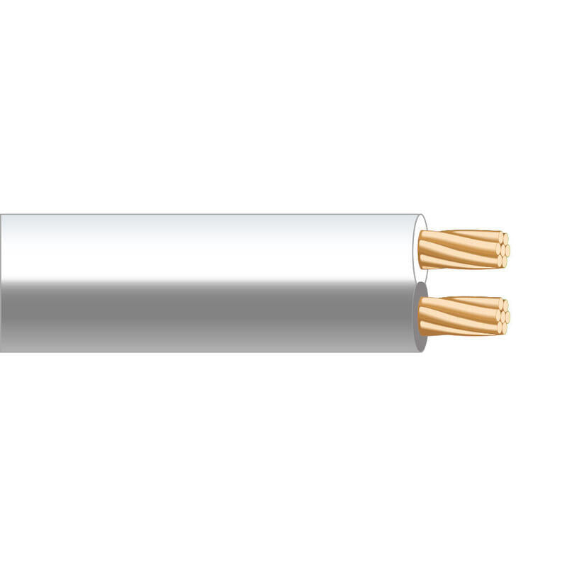 Pack De 100 Unidades - Paralelo Blanco Y Gris 2x0,75mm "Audio" Euro/Mts (Bobina Pequeña Ø180x60mm)