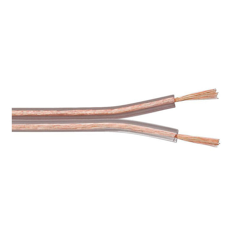 Pack De 100 Unidades - Paralelo Transparente 2x0,75mm "Audio" Euro/Mts (Bobina Pequeña Ø180x60mm)