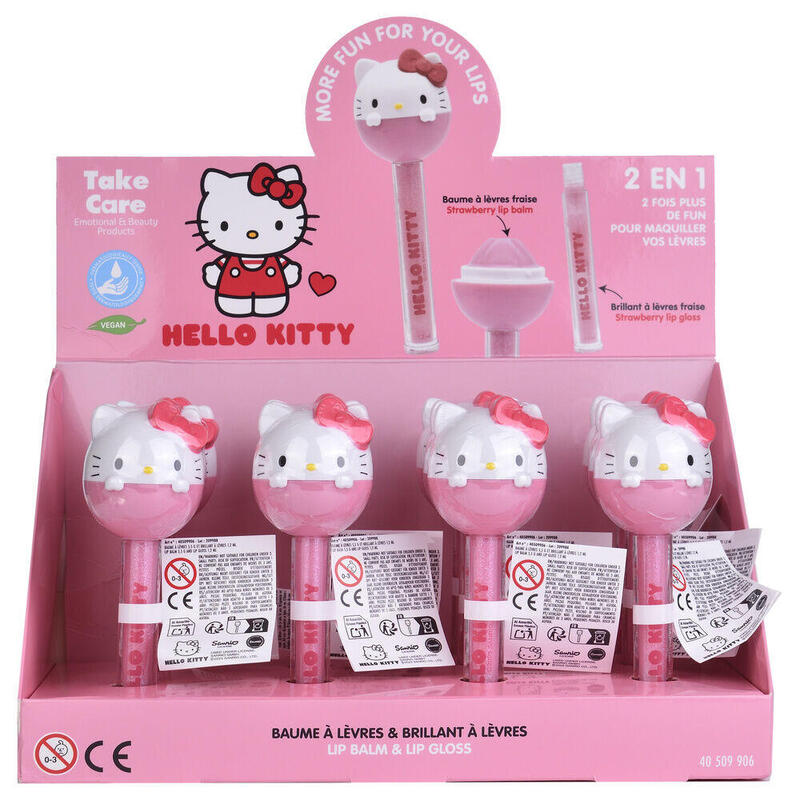 Pack De 12 Unidades - Balsamo Labial + Brillo Hello Kitty