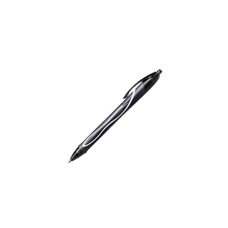 Pack De 12 Unidades Bic Bolígrafo Tinta De Gel Retráctil Gel-Ocity Quick Dry Negro