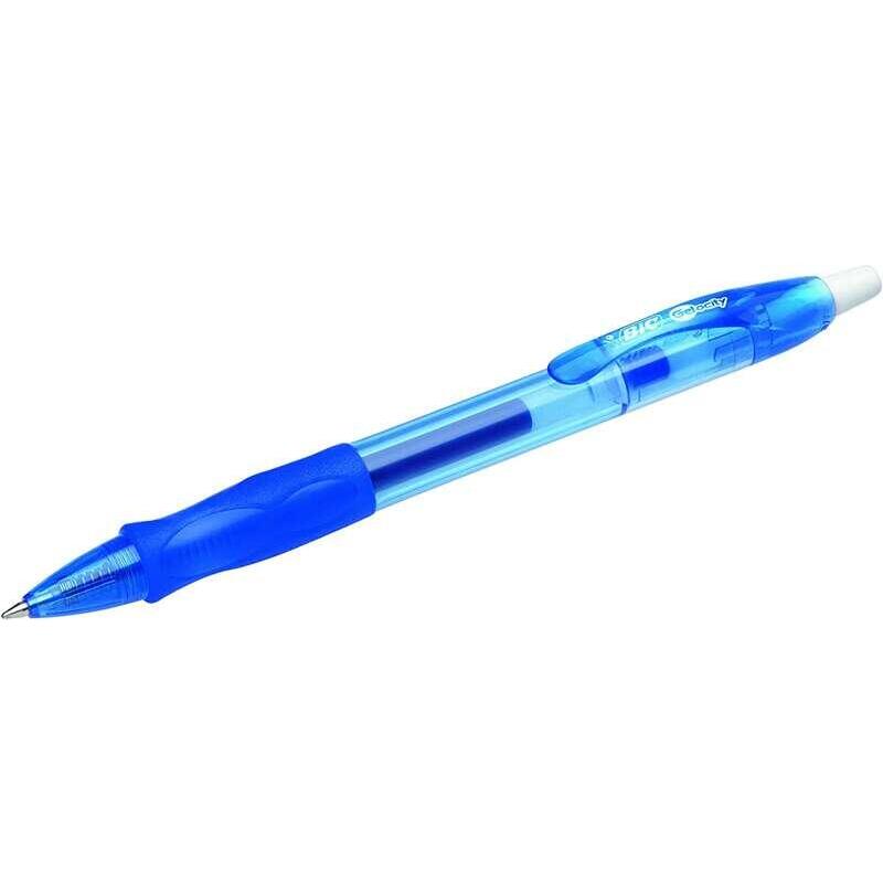 Pack De 12 Unidades Bic Gel-Ocity Original Boligrafo De Tinta Gel Retractil - Punta Media De 0.7mm - Recargable - Grip