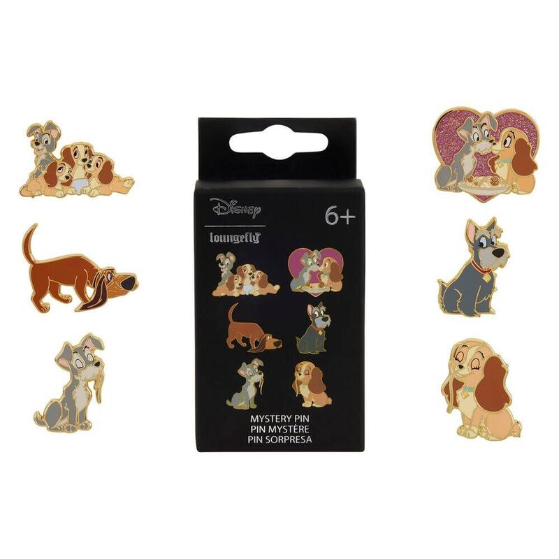 Pack De 12 Unidades - Blind Box Mystery Enamel Pin La Dama Y El Vagabundo Disney Loungefly Surtido