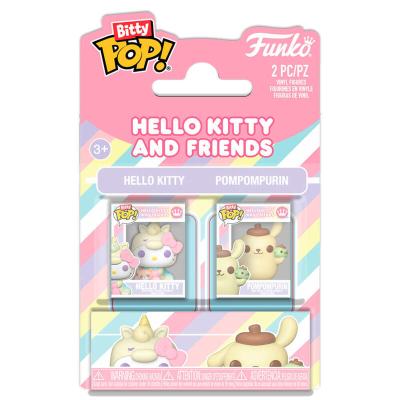 Pack De 12 Unidades - Blister 2 Figuras Bitty Pop Hello Kitty And Friends Hello Kitty & Pompompurin