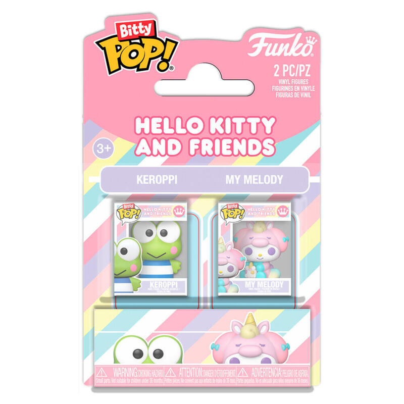 Pack De 12 Unidades - Blister 2 Figuras Bitty Pop Hello Kitty And Friends Keroppi & My Melody