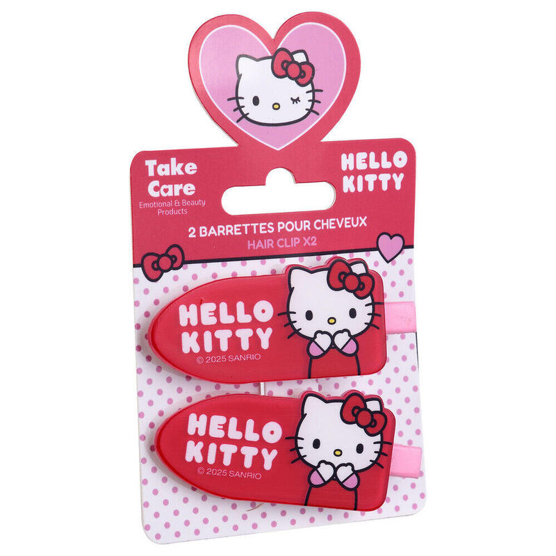 Pack De 12 Unidades - Blister 2 Pinzas Pelo Hello Kitty