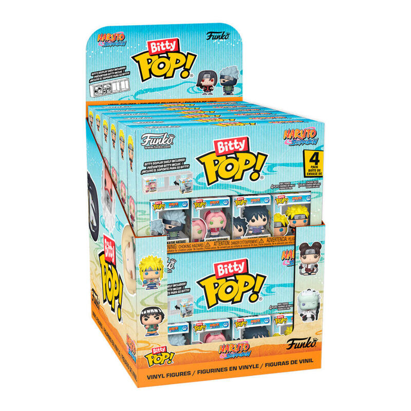 Pack De 12 Unidades - Blister 4 Figuras Bitty Pop Naruto Shippuden Surtido
