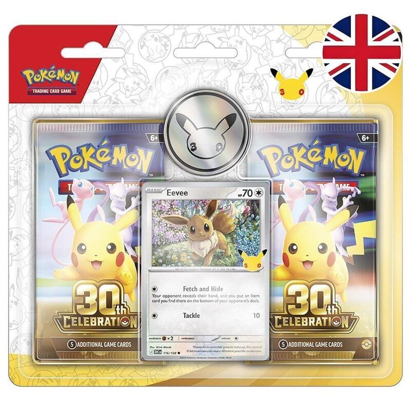 Pack De 12 Unidades - Blister Juego Cartas 30th Aniversario Pokemon Ingles