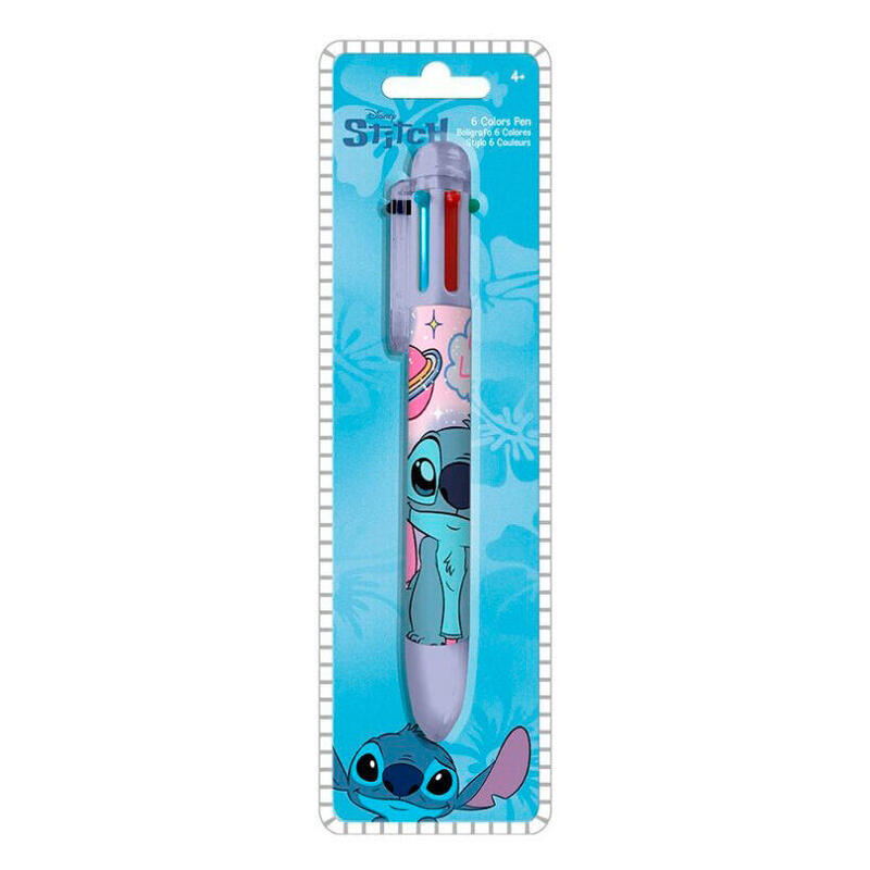 Pack De 12 Unidades - Boligrafo 6 Colores Stitch Disney