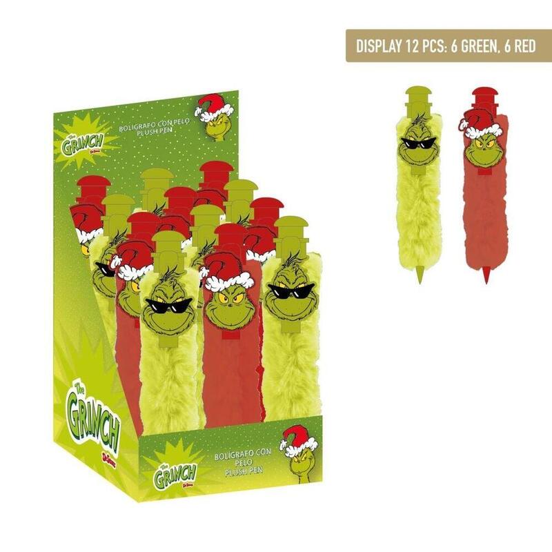 Pack De 12 Unidades - Boligrafo Peluche Grinch Surtido