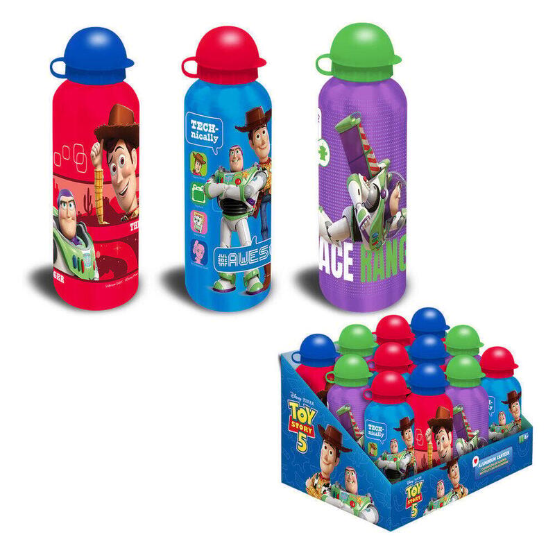Pack De 12 Unidades - Botella Aluminio Toy Story Disney Pixar 500ml Surtido