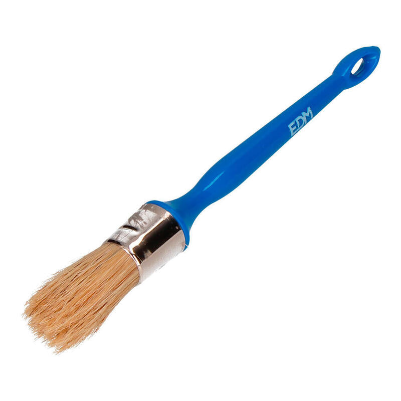 Pack De 12 Unidades - Brocha Redonda N°12 Ø12mm Especial Para Todo Tipo De Pinturas Y Barnices. Edm