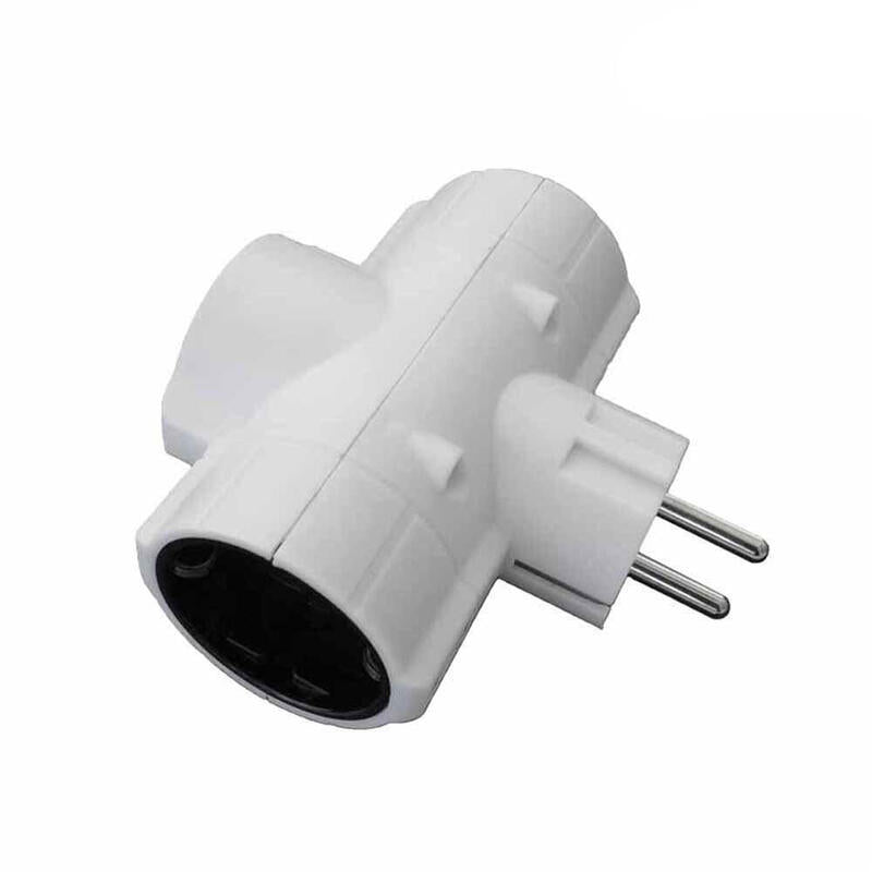 Pack De 12 Unidades - Clavija Triple Economica Retractilada T/Tl 16a 250v Edm (Old-153)