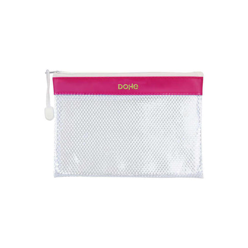 Pack De 12 Unidades Dohe Bolsa Cremallera Pvc - 24x17.5mm - Resistente Al Agua - Ideal Para Documentos A5