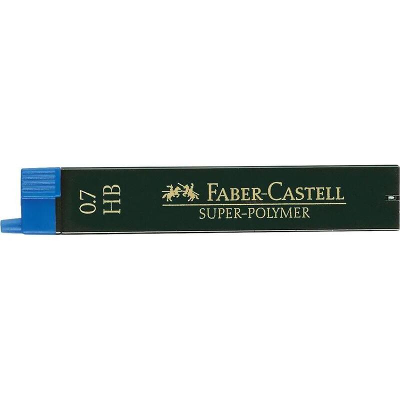 Pack De 12 Unidades Faber-Castell 9067 Pack De 12 Minas Super-Polymer Para Portaminas 0.7 Hb - Resistentes Y Suaves