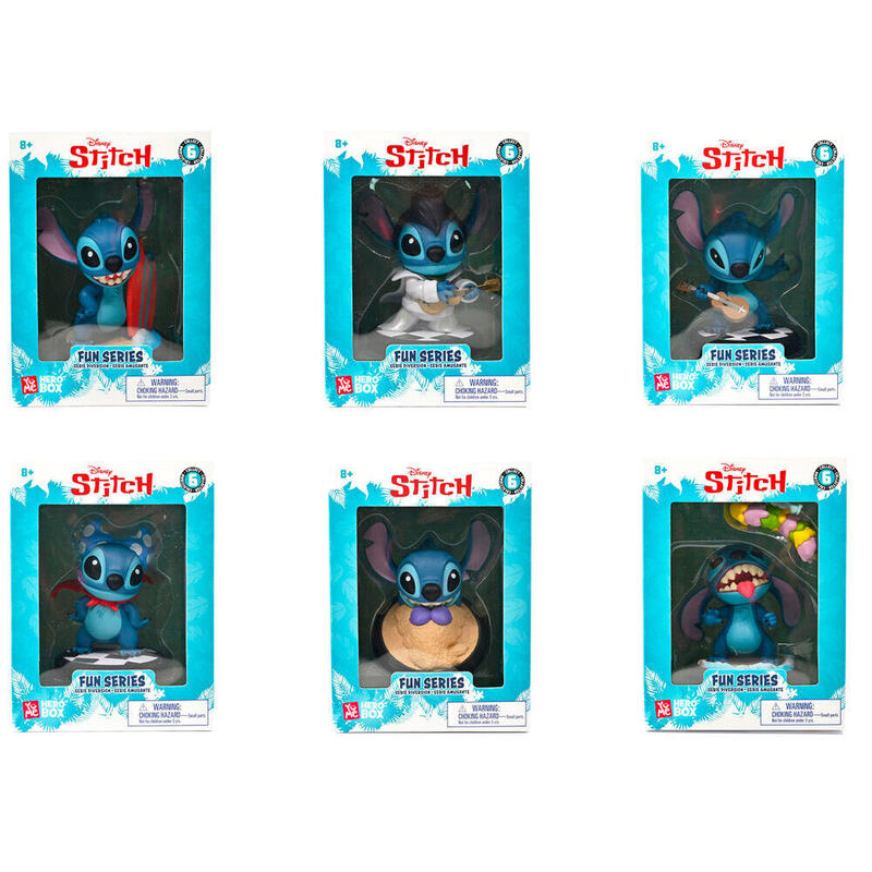 Pack De 12 Unidades - Figura Hero Box Stitch Disney Surtido