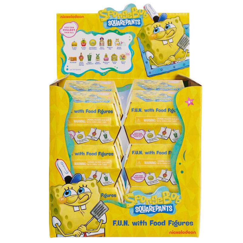 Pack De 12 Unidades - Figura Sorpresa F.U.N. Food Squarepants Bob Esponja Surtido