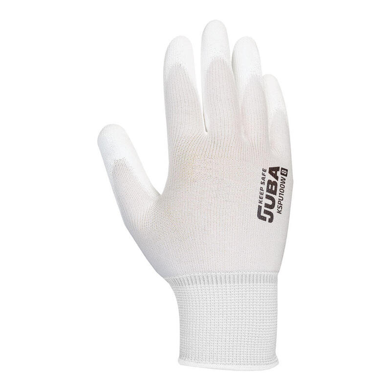 Pack De 12 Unidades - Guante Keep Safe Pe C/Palma Pu,Blanco T9. Juba