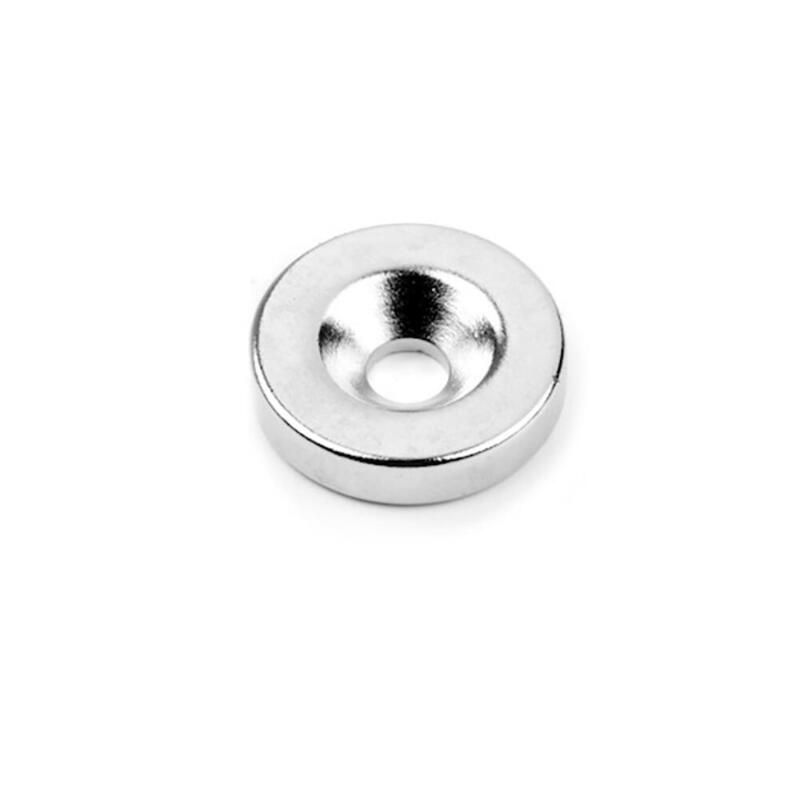 Pack De 12 Unidades - Imán Neodimio Aro Avellanado Im31 Níquel 12 X 6 (Ø8-4) Mm
