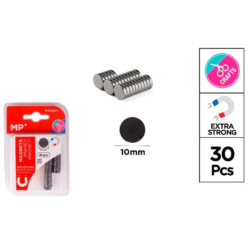 Pack De 12 Unidades - Imanes De Sujeción Ø10 Mm, 30 Uds, Blister