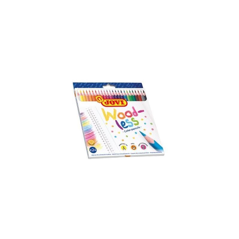 Pack De 12 Unidades Jovi Lápices De Colores Woodless C/Surtidos Estuche 24 Ud