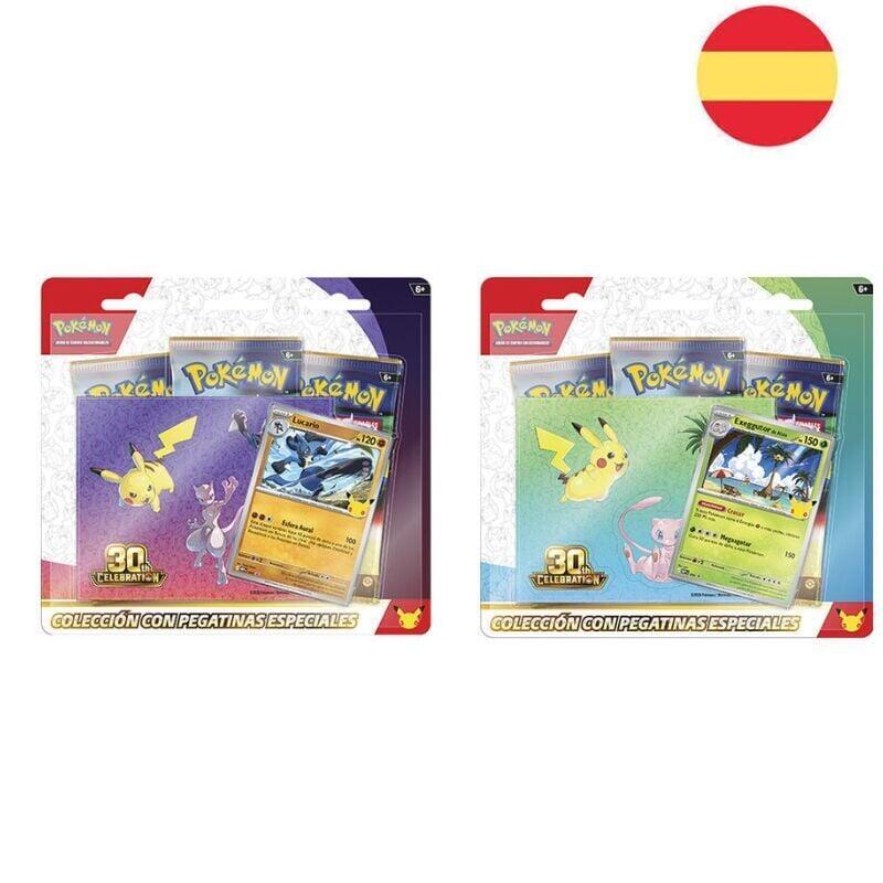 Pack De 12 Unidades - Juego Cartas Tech Sticker 30th Aniversario Pokemon Español Surtido