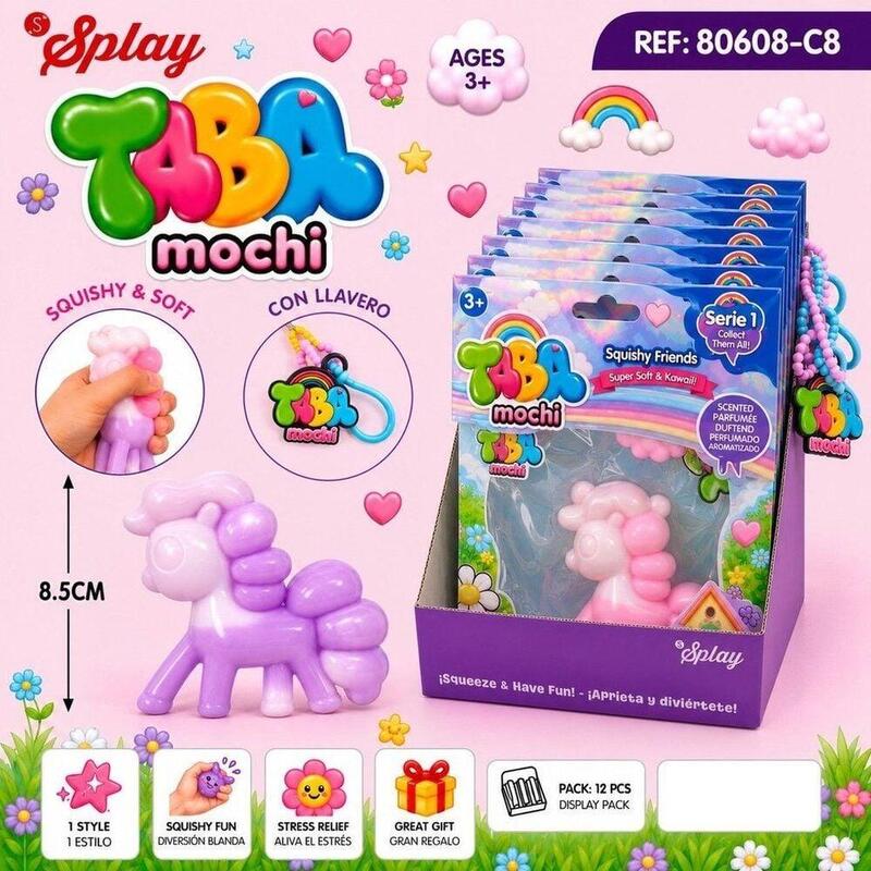 Pack De 12 Unidades - Juguete Antiestres Squishy Pony 8,5cm Surtido