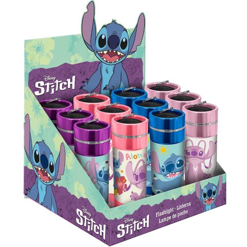 Pack De 12 Unidades - Linterna Led Stitch Disney Surtido