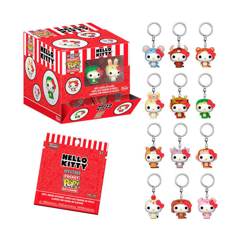 Pack De 12 Unidades - Llavero Pocket Pop Hello Kitty Surtido