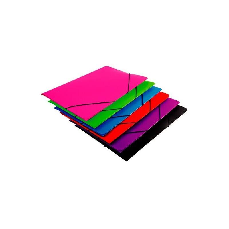 Pack De 12 Unidades Mariola Carpeta 1/4 C/Gomas 450 Micras Solapas Pp C/Surtidos