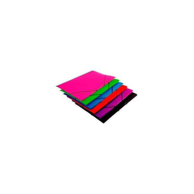 Pack De 12 Unidades Mariola Carpeta Con Gomas Polipropileno 450 Micras Solapa Folio Colores Surtidos