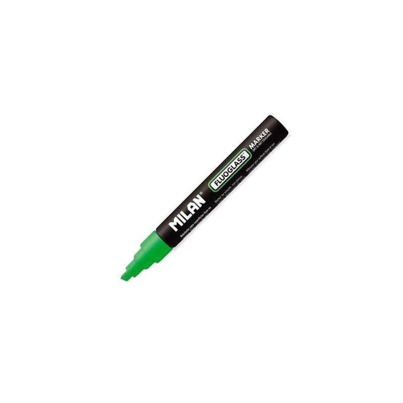Pack De 12 Unidades Milan Fluoglass Rotulador Borrable Verde