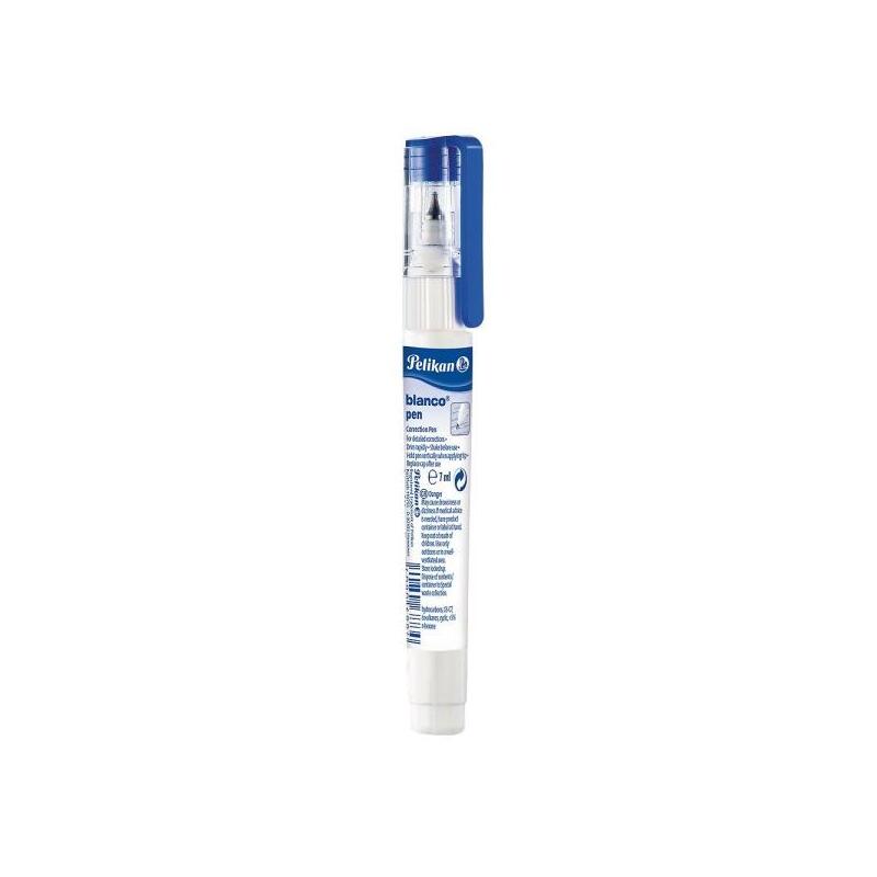 Pack De 12 Unidades Pelikan Pen Boligrafo Corrector Liquido - Capacidad 7ml - Micropunta De Metal - Secado Rapido -